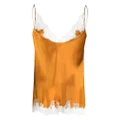 Carine Gilson Calais-Caudry lace silk camisole - Orange
