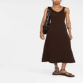 Jil Sander ribbed-knit midi dress - Brown