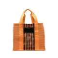 ISABEL MARANT striped woven tote bag - Orange