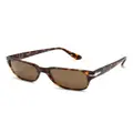 Persol tortoiseshell-effect rectangle-shape sunglasses - Brown