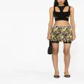 Versace Jeans Couture Sketch Couture-print pleated shorts - Black