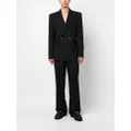 Casablanca broderie anglaise double-breasted blazer - Black