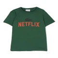 Lacoste Kids logo-print cotton T-shirt - Green