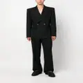 Casablanca wide-leg wool trousers - Black