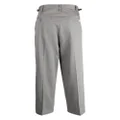 izzue logo-patch cropped tailored trousers - Grey