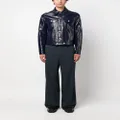 Courrèges button-up faux-leather jacket - Blue