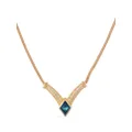 Christian Dior Pre-Owned 1980s sapphire pendant necklace - Gold