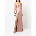 Michelle Mason open-back silk gown - Pink