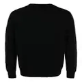 Mackintosh logo-intarsia merino wool-blend jumper - Black