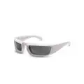 Prada Eyewear curved rectangle-frame sunglasses - White