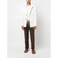 Brioni concealed-fastening military jacket - White