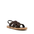 Tod's woven-design open-toe sandals - Brown