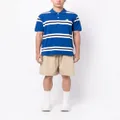 CHOCOOLATE horizontal stripes cotton polo shirt - Blue