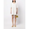 b+ab puff-sleeved lace dress - White