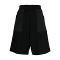 izzue drawstring-waist track shorts - Black
