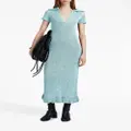 Proenza Schouler ribbon crochet fringe dress - Blue