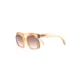 Christian Dior Pre-Owned 1960s square-frame ombré-effect sunglasses - Orange
