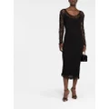 TOM FORD lace-patterned pencil dress - Black
