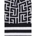 Balmain logo-jacquard wool beanie - Black