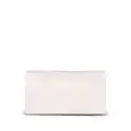 Balmain logo-plaque leather wallet - White