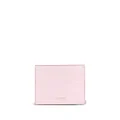 Balmain logo-plaque leather card holder - Pink