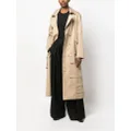 ACT Nº1 notched-lapel gabardine trench coat - Neutrals