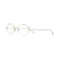 Jimmy Choo Eyewear Sun round frame glasses - Gold