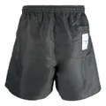 izzue logo-patch wide-leg shorts - Grey
