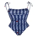 Kiton polka-dot print swimsuit - Blue
