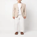 Zegna single-breasted cotton jacket - Neutrals