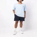 izzue logo-embroidered track shorts - Blue