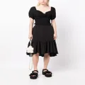 b+ab ruffle-detailing full skirt - Black
