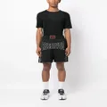 izzue logo-patch track shorts - Black