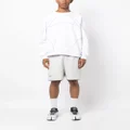 izzue logo-embroidered track shorts - Grey