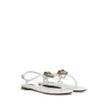 Dolce & Gabbana Devotion leather thong sandals - White