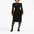 Dolce & Gabbana floral-lace midi dress - Black