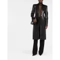 Versace leather trench coat - Black