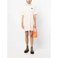 CHOCOOLATE embroidered-logo cotton polo dress - Neutrals