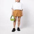 CHOCOOLATE pleated stretch-cotton mini skirt - Brown