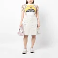 izzue patch-detailed cotton skirt - Neutrals