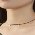 Monica Vinader Dahlia gemstone beaded necklace - Blue