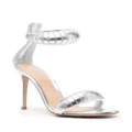 Gianvito Rossi crystal-embellished metallic sandals - Silver