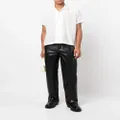 Nanushka faux-leather straight-leg trousers - Black