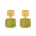 Saint Laurent Cabochon Octogone earrings - Green
