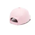 GANNI embroidered-logo cotton baseball cap - Pink