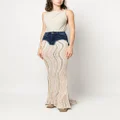 VITELLI knitted-panel maxi skirt - Blue
