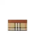 Burberry check-print leather card holder - Neutrals