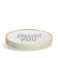 Bitossi Home set-of-six Thank you plate - White