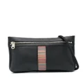 Paul Smith stripe-print messenger bag - Black