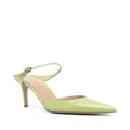 Gianvito Rossi Ribbon 85mm patent-leather mules - Green